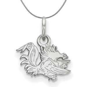 Sterling Silver South Carolina XS (Tiny) Pendant Necklace - 18 Inch